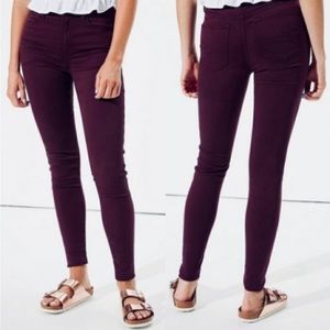 American Eagle Boho Lyocell Blend 360 Super Stretch  Mid-Rise Jeggings J…